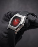 Specht & Söhne - Onyx SP002659-2 Quartz Silver Red Black Silicon Strap Watch