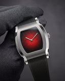 Specht & Söhne - Onyx SP002659-2 Quartz Silver Red Black Silicon Strap Watch